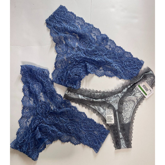 Skarlett Blue 2 Pack Panties L Lace Goddess Panty Brief Blue + 1 CK Thong NEW - Picture 4 of 4